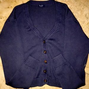 Cropped Button Up Sweater- PacSun